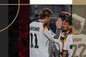 德国队发布对阵瑞士友谊赛海报：沃尔特马德、萨内、劳姆出镜