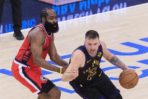 每次单打得分：东契奇1.17分第1 SGA2 骑士哈登1.15分第3 快船登8