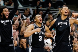 马刺二三月战绩25胜2负&历史第四好 仅次于18火箭/13热火/00湖人