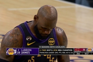 队史首人！詹姆斯效力骑士11赛季 有1个冠军2次常规赛MVP