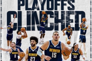 掘金连续8个赛季打进季后赛 现存第二长 仅次于绿军连续12赛季