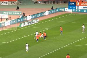 王大雷与后卫相撞，马莱莱打空门得手！泰山主场0-1落后英博