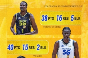 菲律宾联赛的文班亚马！波尔·波尔三场场均轰下37分16板2封盖！