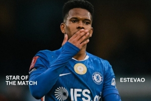 贡献传射！埃斯特旺当选本轮足总杯切尔西队内最佳球员