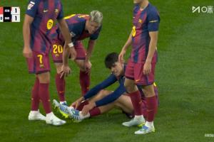 巴萨又伤一人！贝尔纳尔替补出场后伤退，孔德上场