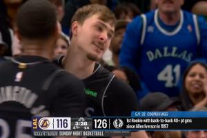 未来现在都是我的！弗拉格中投命中继艾佛森后首位背靠背40+新秀