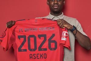 记者：法兰克福有意拜仁外租小将阿塞科，球员本赛季28场3球6助