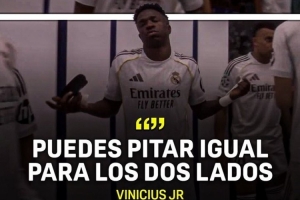 维尼修斯中场休息时抱怨:裁判应该对两支球队进行公正吹罚