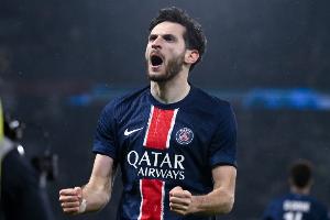 K77单赛季欧冠淘汰赛打进5球,法甲球员中仅少于姆巴佩