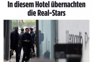 图片报:皇马全队抵达慕尼黑备战拜仁,为便利选择入住四星级酒店