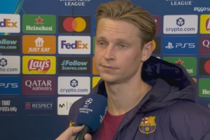 德容:我认为巴萨有能力问鼎欧冠,总有一次好运会站在我们这边