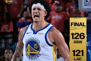 制胜奇兵！勇士官方发布赢球海报：封面人物桑托斯