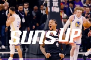 是金子到哪都发光！太阳晒杰伦·格林赢球海报庆祝晋级季后赛