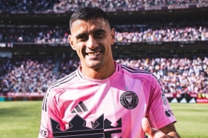 头球破门！贝尔特拉梅当选本场比赛迈阿密队内最佳球员